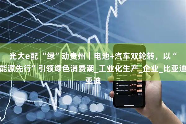 光大e配 “绿”动贵州｜电池+汽车双轮转，以“能源先行”引领绿色消费潮_工业化生产_企业_比亚迪